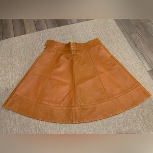 Brown Leather Skirt